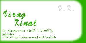 virag kinal business card